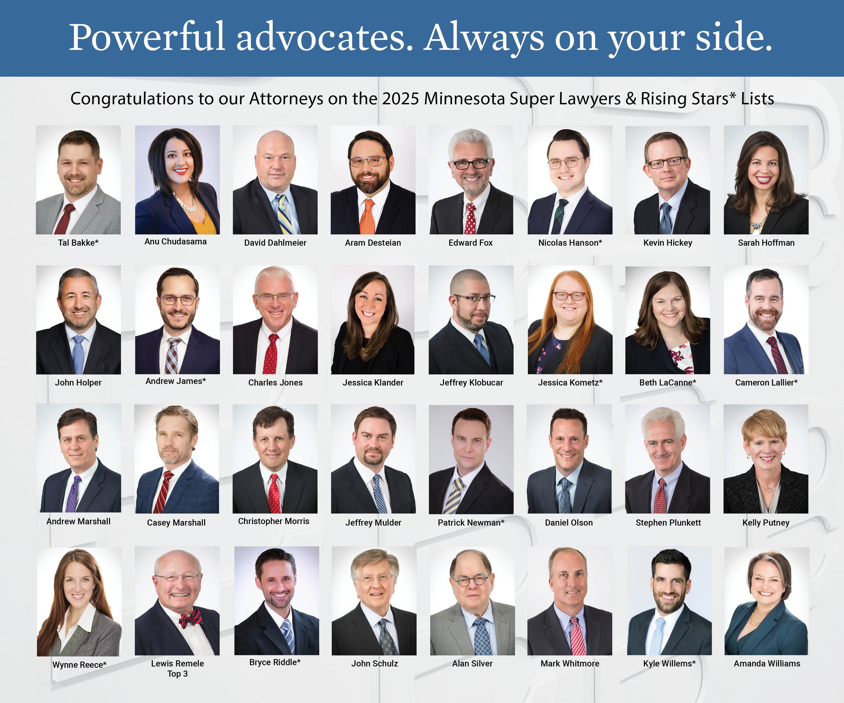 Bassford Remele 2025 Super Lawyers graphic