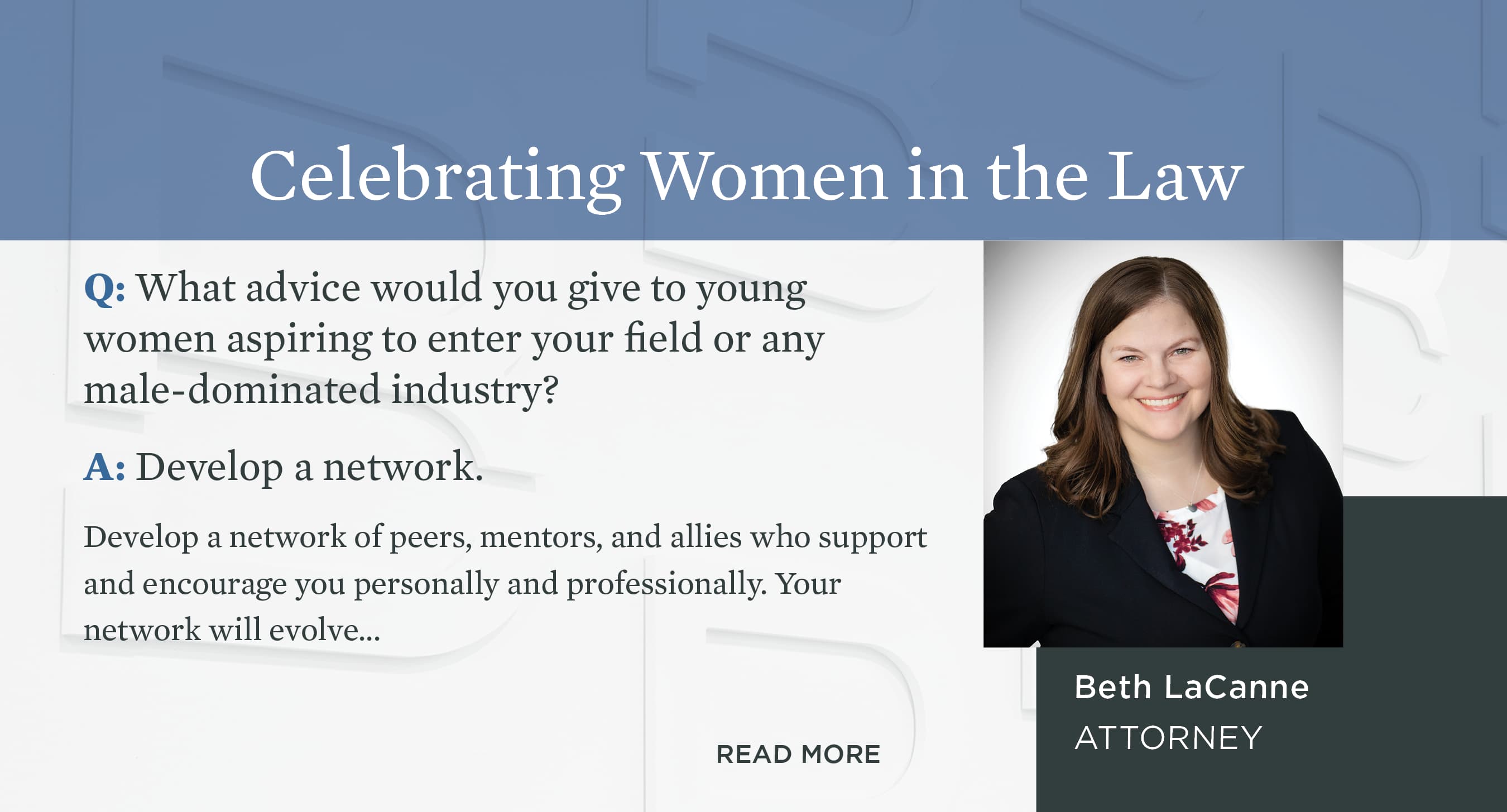 Women in the Law Beth LaCanne graphic