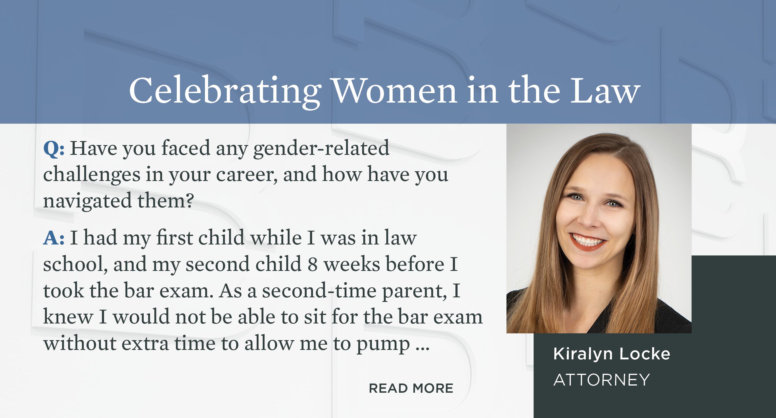 Kiralyn Locke Women in the Law graphic