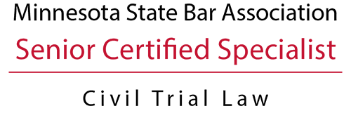 Minnesota state bar association senior civil trial specialist logo graphic